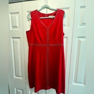 Beautiful red suede dress